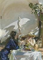 painting of women dining