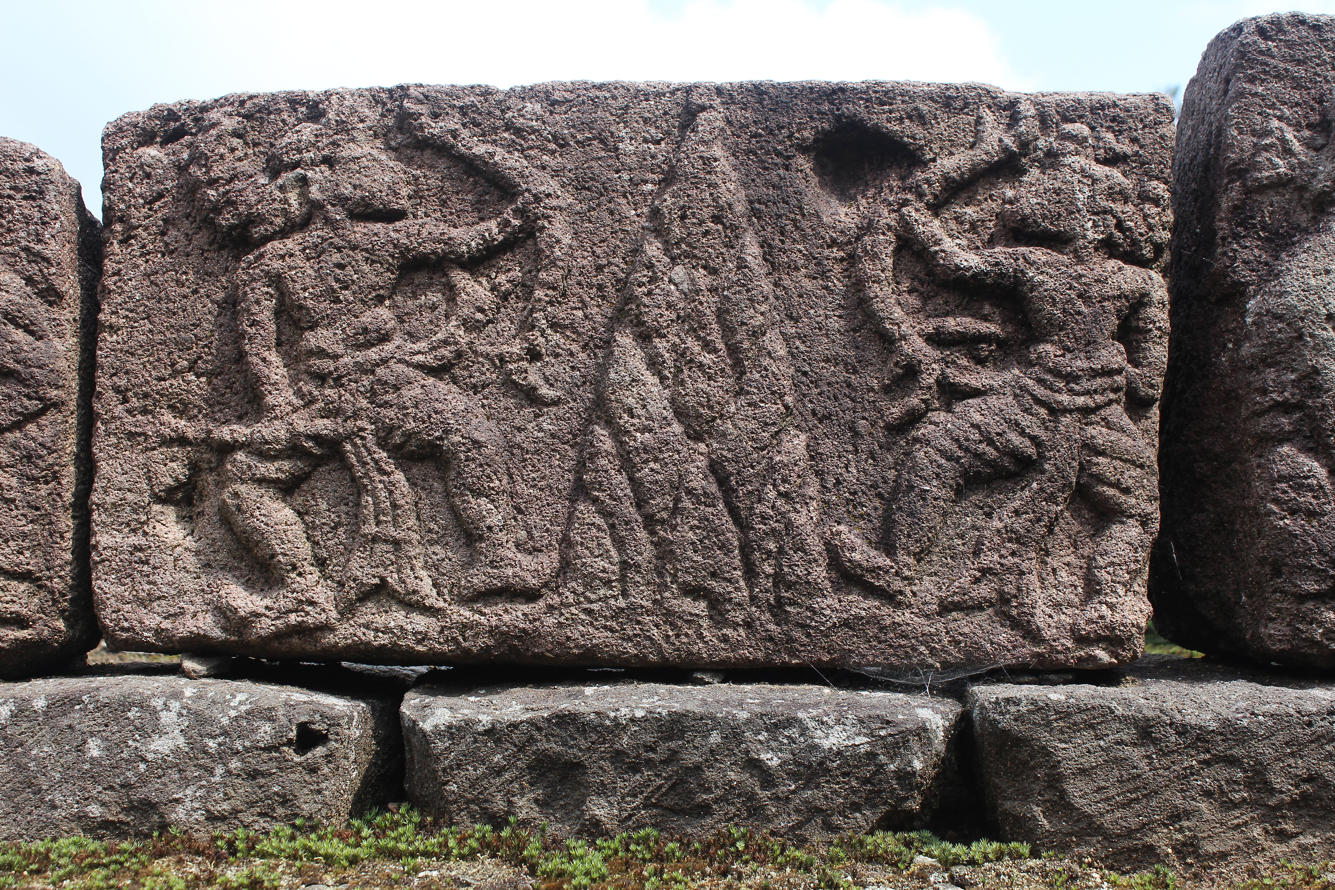Relief showing wayang figures in battle